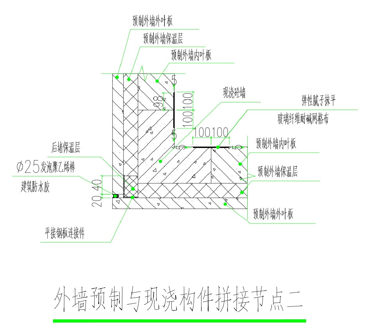 裝配式建筑預制墻與后澆邊緣暗柱間豎向接縫構(gòu)造措施參考圖(圖2)
